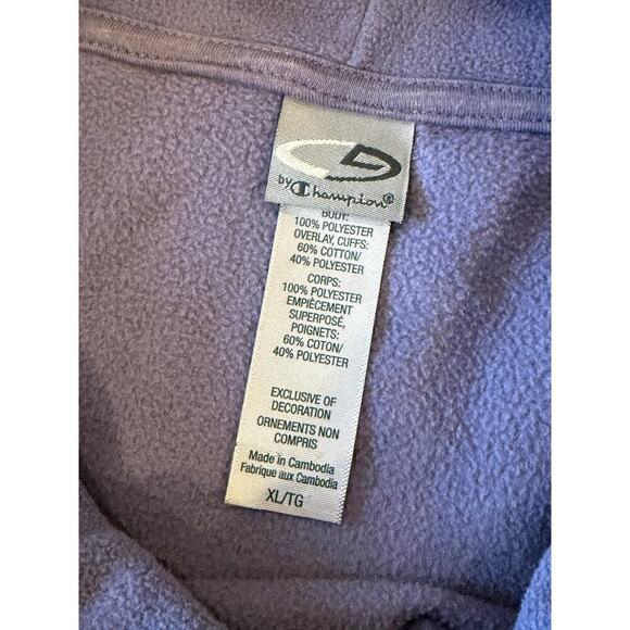 C9 by CHAMPION Lilac Fleece Cowl Neck Jacket top Shirt Women's XL - Picture 5 of 8